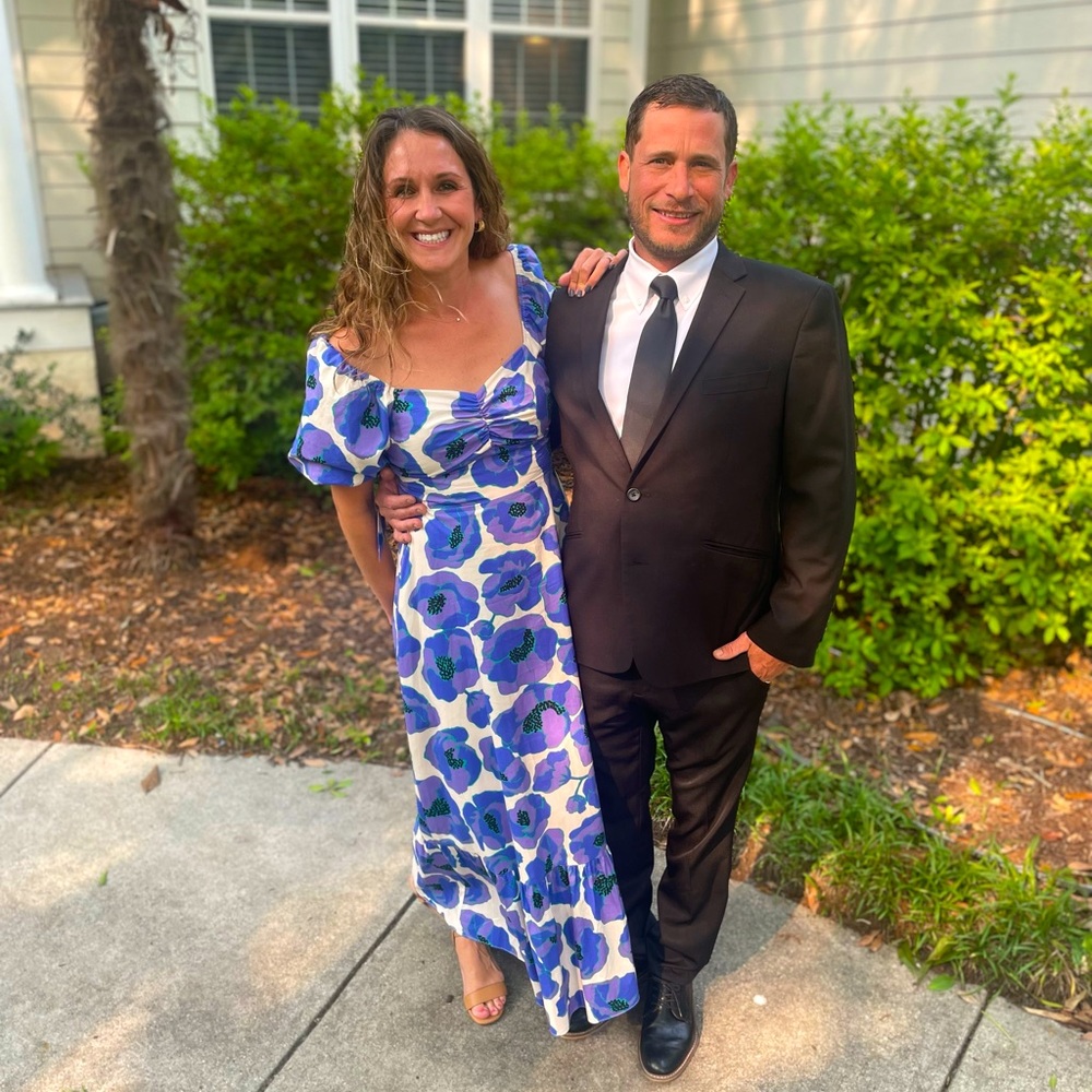 English Factory Purple and White floral “Viola” Maxi Dress (on or off shoulder)